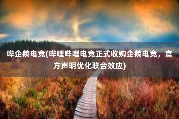 哔企鹅电竞(哔哩哔哩电竞正式收购企鹅电竞，官方声明优化联合效应)