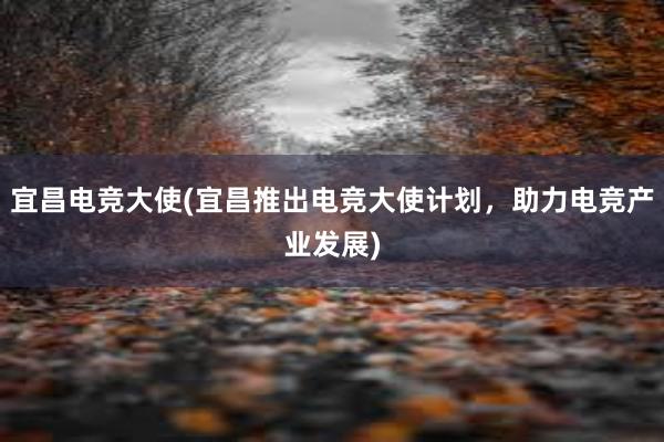 宜昌电竞大使(宜昌推出电竞大使计划，助力电竞产业发展)