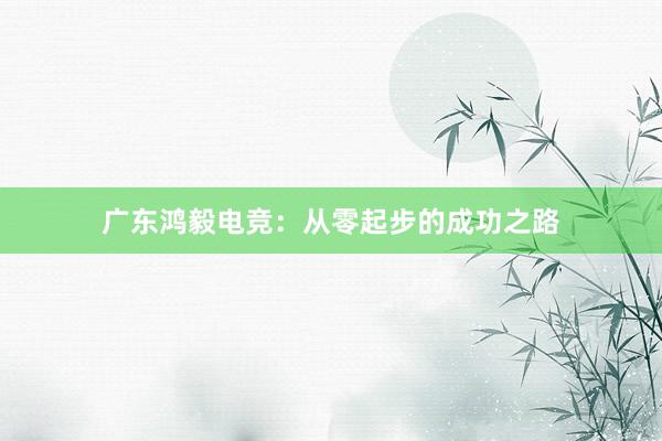 广东鸿毅电竞：从零起步的成功之路